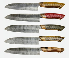 K4U-123 Damaszk Santoku kés