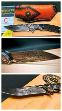 QMK-133 3 féle Damaszk Artvork bicska